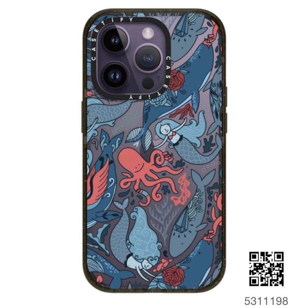 Casetify Tattoo Master with Mermaids, Sharks, and Whales for iPhone 14 Pro